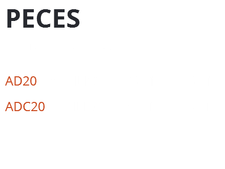 peces Figura: 0.60 x 1.50 m. AD20 Acrílico 0.93 m. x 1.83 m. ADc20 Acrílico 0.81 m. x 1.83 m.